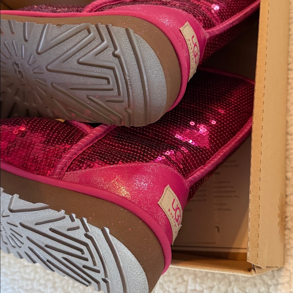 UGG Hot Pink Sequin Boots - Picture 13 of 13